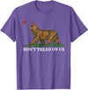 Dont Tread On Us Bear California Patriot Tee Don't Tread On Us California Bear Patriotic T-Shirt - Purple Heather