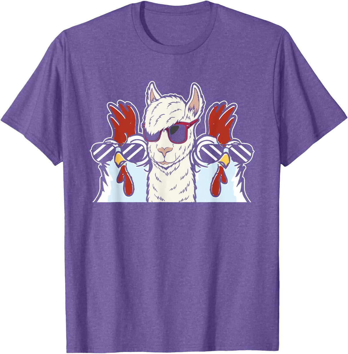 Llama Gifts & Accessories Chicken Llama Cool Alpaca - Lamaist Animal Llama T-Shirt - Purple Heather