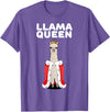 Womens Llama Shirts for Girls Llama Queen | Girls Llama Tshirt | Womens Llama T-Shirt - Purple Heather