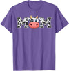 ETHRLO cow im one birthday decorations Shirts Mom Cow Print Cowboy Animal Pattern Farmer Cow Mother Mom T-Shirt - Purple