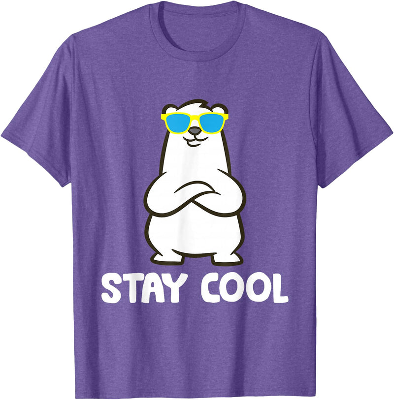 Cute Polar Bear Gifts And Tees Polar Bear Arctic - Stay Cool T-Shirt - Purple Heather