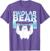 Funny Weightlifter Tees Funny Polar Bear Swolar Bear Lifting Tshirt T-Shirt - Purple Heather