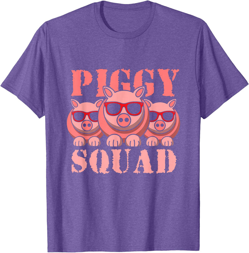 Pigs Lover Pink Animal Piggy Squad Funny Gift Idea for Men T-Shirt - Purple Heather