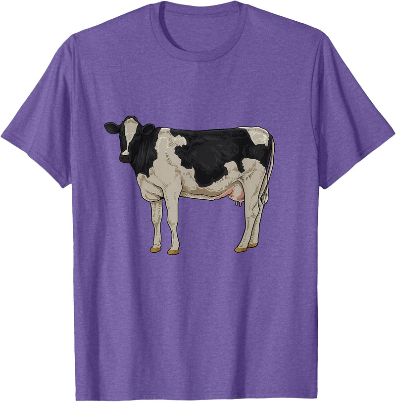 Cows and cattle Drawing of a Holstein cattle T-Shirt - Purple Heather