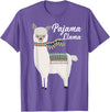 Llama Pajamas GA Cute Pajama Llama Bed Time T-Shirt Llama Pajama T-Shirt - Purple Heather