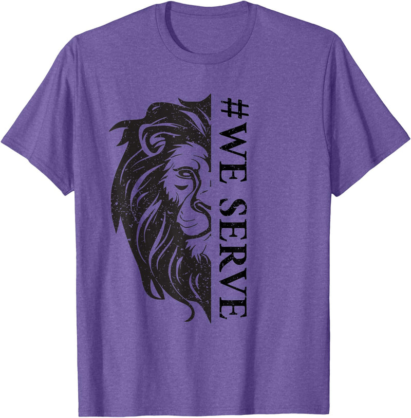 Lions international We Serve Lions outfits We Serve Lions Vintage Lions Club International T-Shirt - Purple Heather