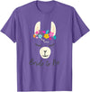 Gym is Bae Llama Bride to Be Wedding Bridal Shower Alpaca T-Shirt - Purple Heather