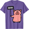 Pig Lover Shirts For Men Women Kids Pig Oink Sign Funny Hog Swine Farm Animal Men Women Kids T-Shirt - Purple Heather