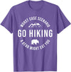 Worst Case Scenario Sarcastic Hiker Humor Outdoors GO HIKING Funny A Bear Might Eat You Mountains Sarcasm Hike T-Shirt - Purple Heather