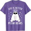 Polar Bears Accessories for Men Women & Kids Life Is Better With Polar Bears Cool Polar Bear for Kids T-Shirt - Purple Heather