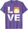 Hamster Love Cute Hamsters Shirt Animal Toys Pets Lovers T-Shirt - Purple Heather