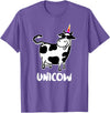 Cool Cow Lover Shirts & Funny Dairy Farmer Gifts Unicow. Cute Dairy Cow Farmer Shirt Funny Cow Lover Gift T-Shirt - Purple