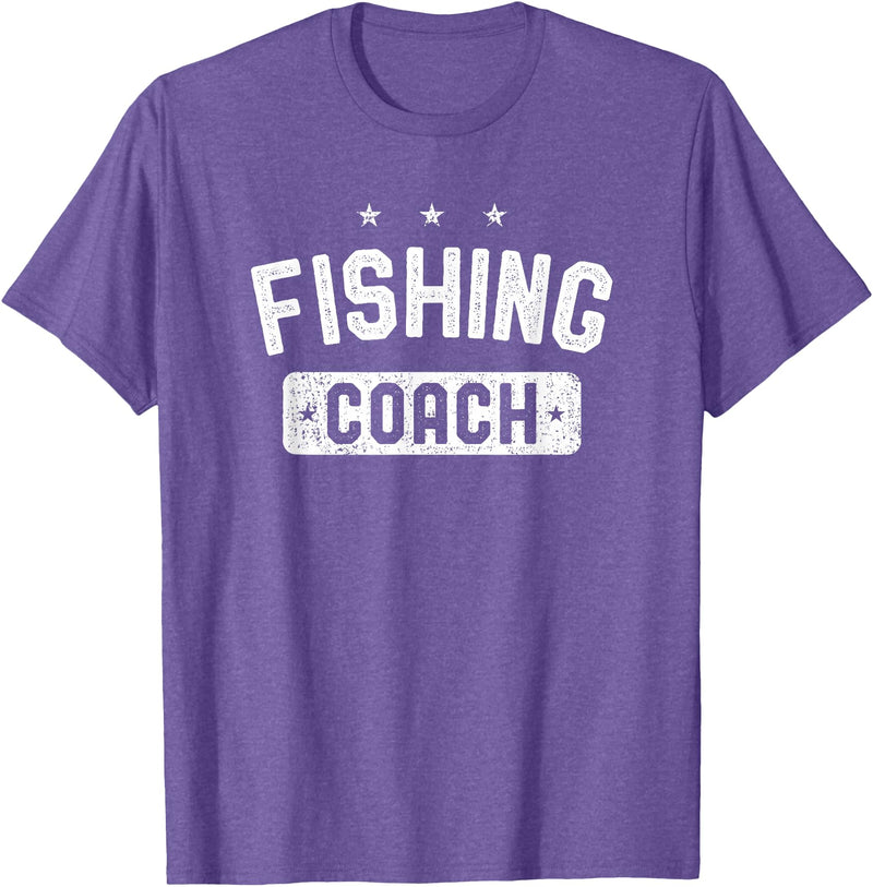 Fishing Coach Clothing Fishing Coach Vintage Fishing T-Shirt - Purple Heather