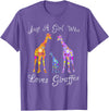 Cartba Giraffe Co. Giraffe Lover Cute T-Shirt - Purple Heather