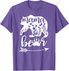 Women Floral Mama Bear TShirt Mama Bear Mom Women Floral Mama Bear Mom Bear Mommy Bear Floral Mama Bear T-Shirt - Purple Heather