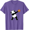 Dabbing Panda Bear Softball Baseball Glove Sport T-Shirt - Purple Heather