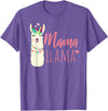 ADVENTURE ALPACA LLAMAS Designs MAMA LLAMA Funny Mother Lamas Meme T-Shirt - Purple Heather