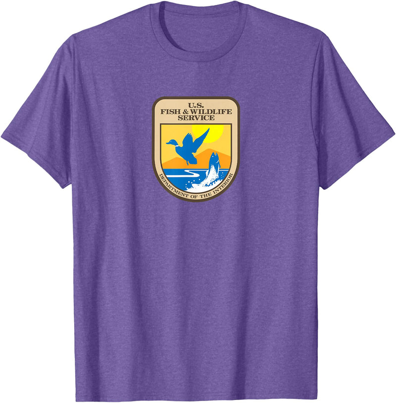 Federal USFWS Shirts & Gifts U.S. Fish & Wildlife Service T-Shirt - Purple Heather