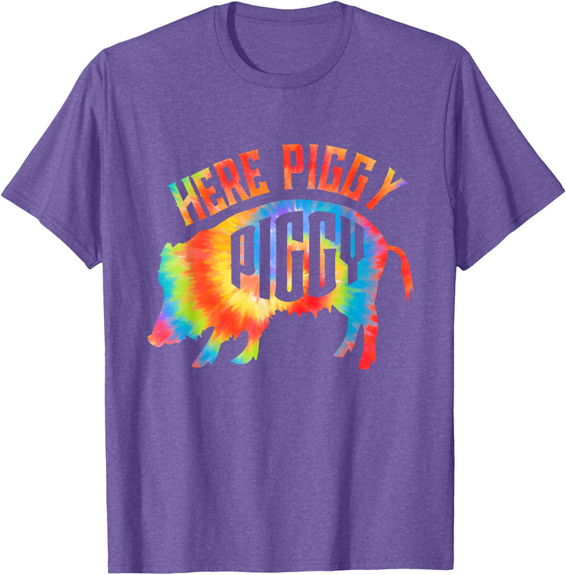 Here Piggy Piggy Design Here Piggy Piggy Funny Pig T-Shirt - Purple Heather