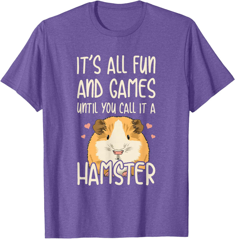 Guinea Pig Quote T-Shirt for Women - Black, Small - Cute Guinea Pig Lover Quote - Unisex, Short Sleeve, Crew Neck, Classic Fit, Imported - Purple Heather