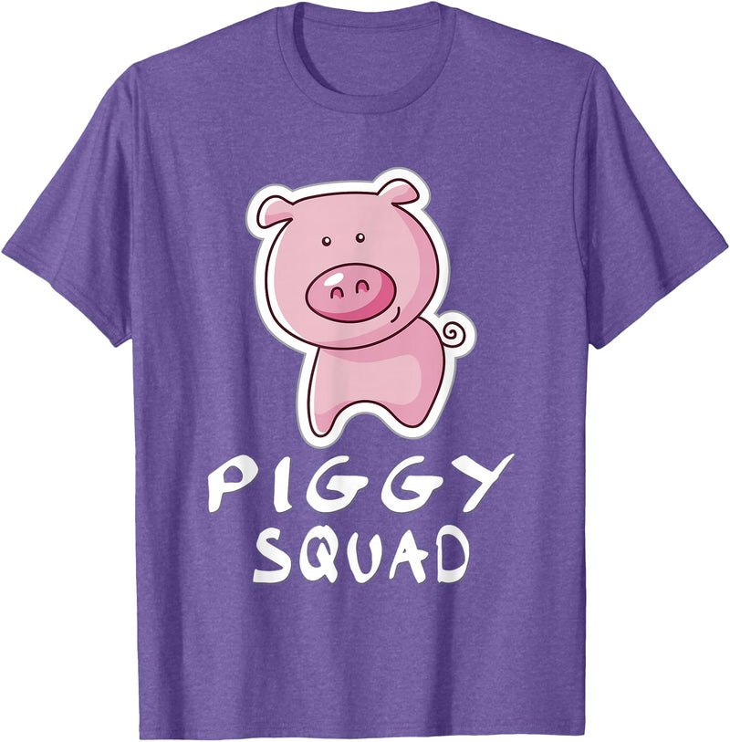 Super Pig Love Shirts Piggy Squad Cute Farm Animal Lover Adult & Toddler T-Shirt - Purple Heather