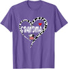 Black White Family Cow Farm Grandma Cow Print Cow Heart Pattern Farmer Cows Mother's Day T-Shirt - Purple Heather