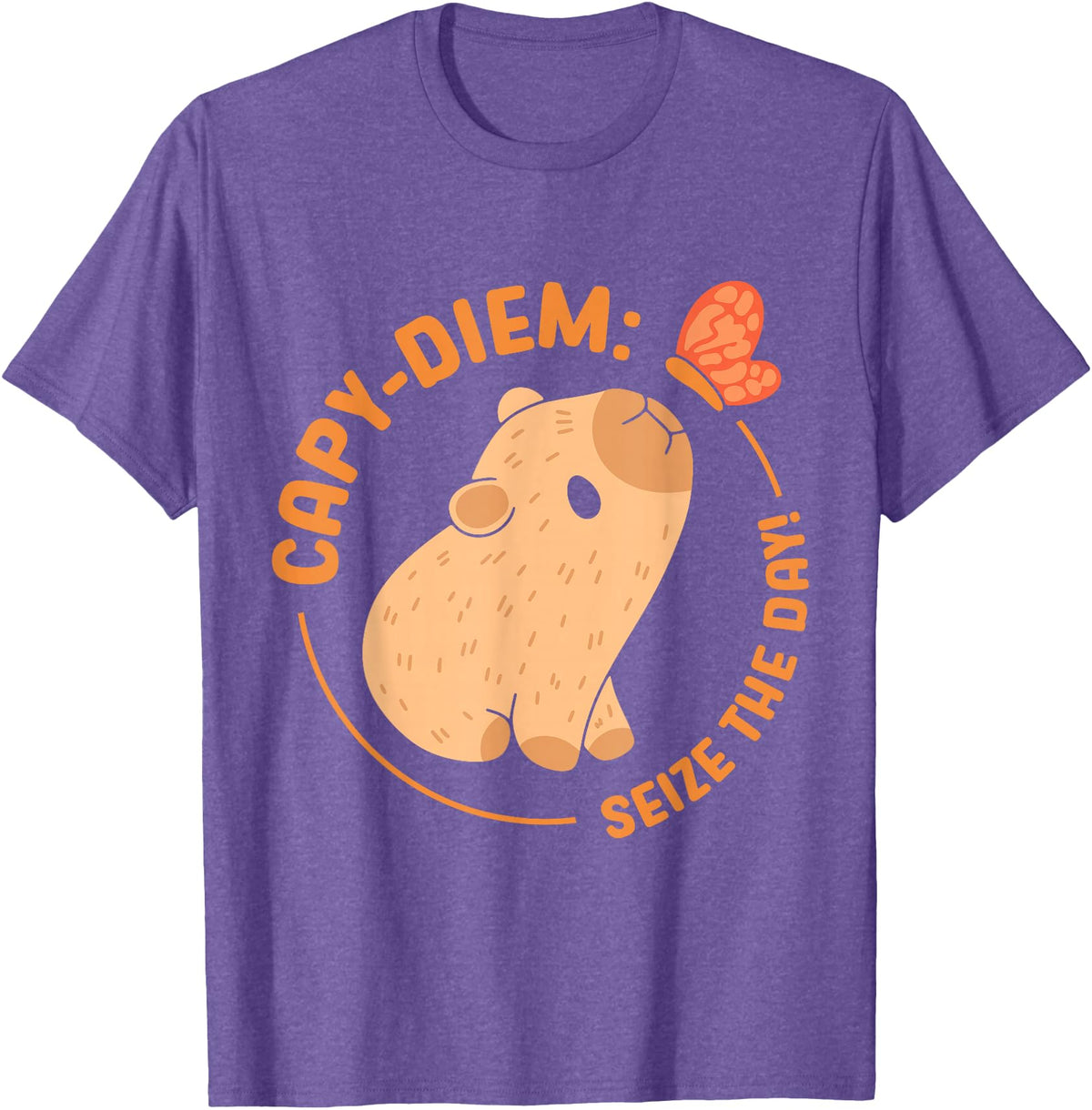 Animals Cute Capybaras Rodent Capybara Capy Diem: Take advantage of the day Capybara's water pig Capybara T-Shirt - Purple Heather