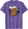HighlandCowAxis1 Highland Cow Astronaut Space Animal Lover Moon Boys Girls T-Shirt - Purple Heather