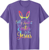 Christian Easter Silly Rabbit Easter Is for Jesus T-Shirt in Purple Heather