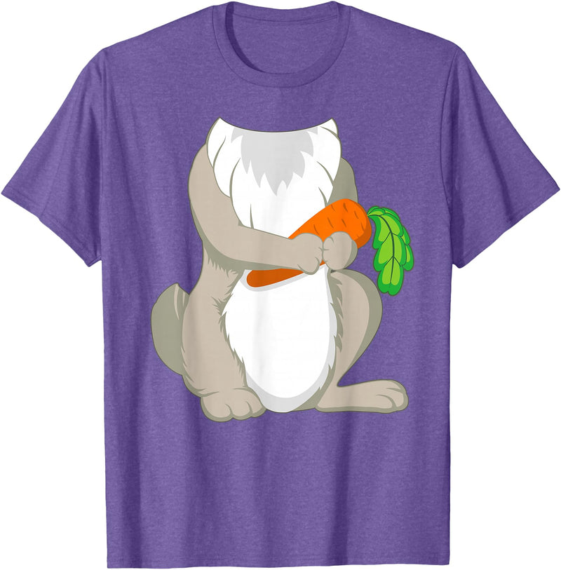 Rabbit Costume for Halloween Bunny Animal Cosplay T-Shirt in Purple Heather