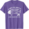 Pink Ink Art Funny I Like Pig Butts And I Can Not Lie T-Shirt T-Shirt - Purple Heather