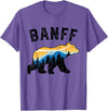 Banff National Park Alberta Bears Banff Canadian National Park Retro Souvenir Banff Bears T-Shirt - Purple Heather
