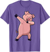 Cool Dabbing Animals Gift Shop Dabbing Pig Farm Animal Lover Farmer Men Women Kids T-Shirt - Purple Heather
