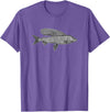 Grayling Fish Fish Grayling Graphic Fishing T-Shirt - Purple Heather