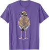 BJD Birds Killdeer Cute Graphic Print T-Shirt Bird Gift Bird Lover T-Shirt - Purple Heather