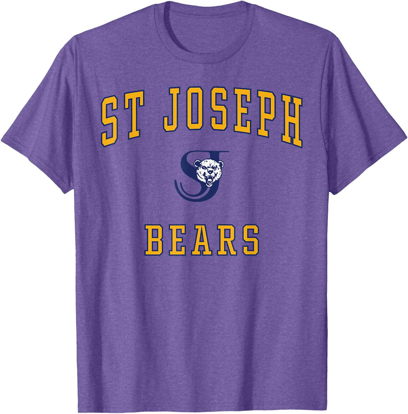 Official High School Fan Gear St. Joseph High School Bears T-Shirt - Purple Heather