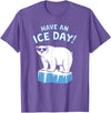 Christmas Happy Fam2024 Funny Polar Bear Have An Ice Day Snow Boys Girls Kids T-Shirt - Purple Heather
