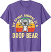 Mythical Creature Gag Gift Designs Australian Feral Koala, Spirit Animal Drop Bear T-Shirt - Purple Heather