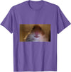 Funny Dank Meme Hamster Staring Front Camera Internet Gift T-Shirt - Purple Heather