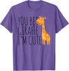 You Bet Giraffe I'm Cute, New Baby, Funny Baby T-Shirt - Purple Heather