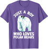 Polar Bear Gift Polar Bear Accessories & Stuff Cute Polar Bear Design For Men Boys Arctic Polar Bear Lover T-Shirt - Purple Heather