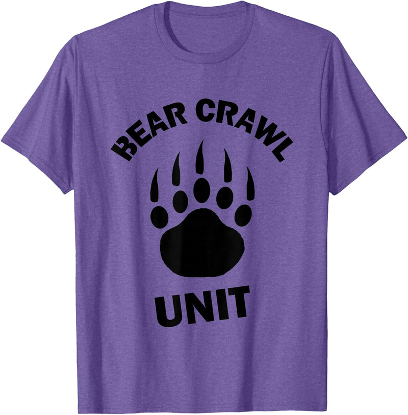 Food Sweat and Beers Bear Crawl Unit T Shirt T-Shirt - Purple Heather