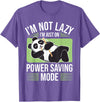 Cute Panda Gifts Panda Bear - Power Saving Mode - Panda T-Shirt - Purple Heather