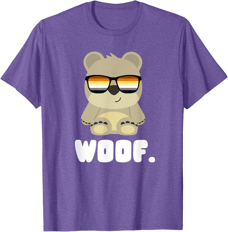 LGBT Bear Community Woof - CSD Bears Gay T-Shirt - Purple Heather