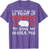 Guinea Pig Shirts For Men Women Kids Gift Push You In Front Zombies Save Guinea Pig Cavy Men Women Kid T-Shirt - Purple Heather