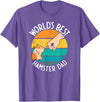 World's Best Hamster Dad Design T-Shirt - Purple Heather