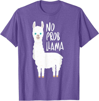 CuisineDuCool Cute No Prob Llama - No Probllama T-Shirt - Purple Heather