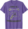 Funny Bear Pun Teez This Is Unbearable Funny Bear Word Game T-Shirt - Purple Heather
