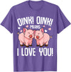 Funny Pig Lover & Owner Gift Ideas Pig Oink Women Kids Girls T-Shirt - Purple Heather
