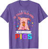 Funny Pig Lover Girl Pig Birthday Gift I'm Just A 12 Year Old Girl Who Loves Pigs Hog Lover T-Shirt - Purple Heather